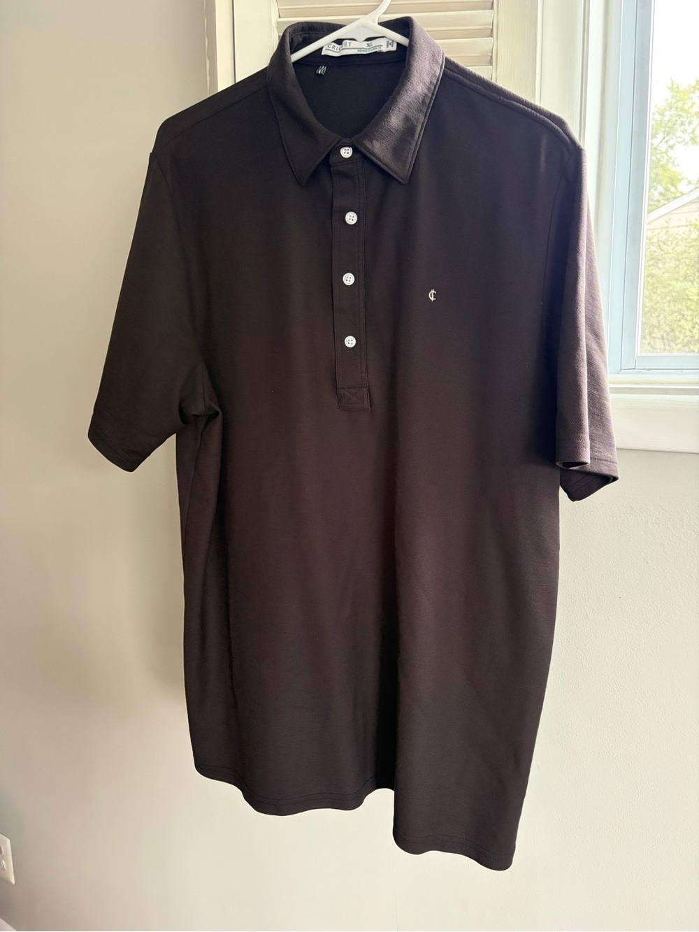 Criquet Men's Black Short-Sleeve Polo